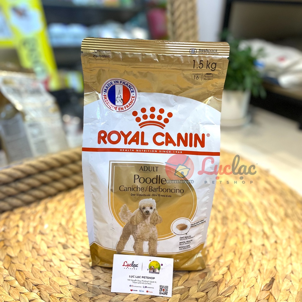 Hạt Royal Canin Poodle Adult cho chó Poodle trưởng thành - Túi 1.5kg chính hãng