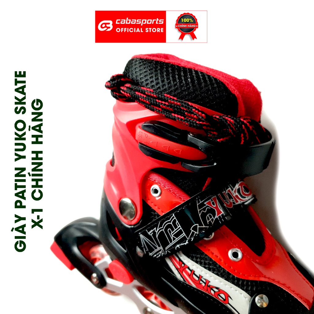 Giày patin 4 bánh có đèn Yuko SKATE X-1 chính hãng cao cấp