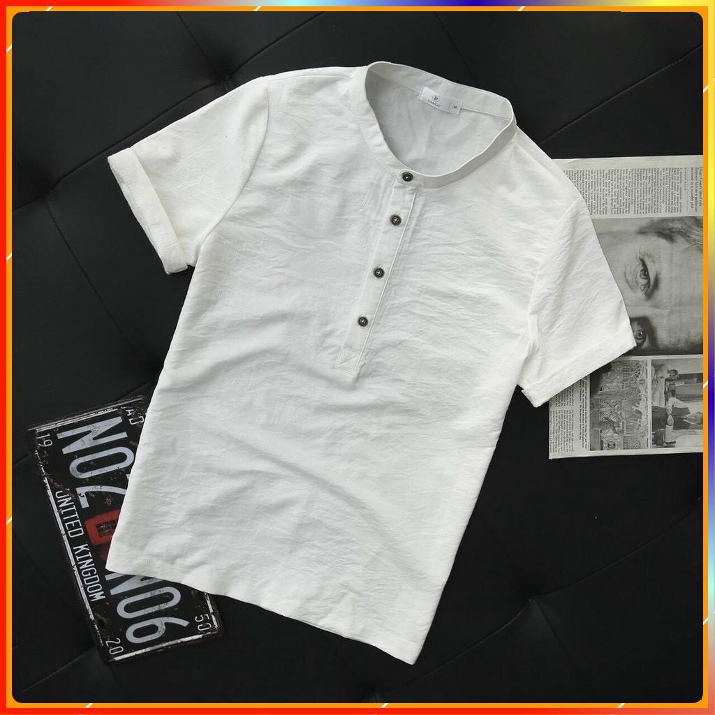 Áo Đũi Nam Cổ Tàu, Áo Đũi Cộc Tay Đẹp, Áo Mặc Đi Chơi Đi Biển Thoáng Mát, Hàng Đũi Thái Loại 1 Manko -AD63 | BigBuy360 - bigbuy360.vn