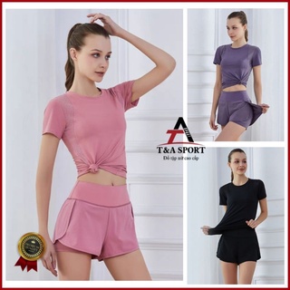 Bộ tập gym nữ, sét đùi thun lạnh thể thao (Hàng Quảng Châu)