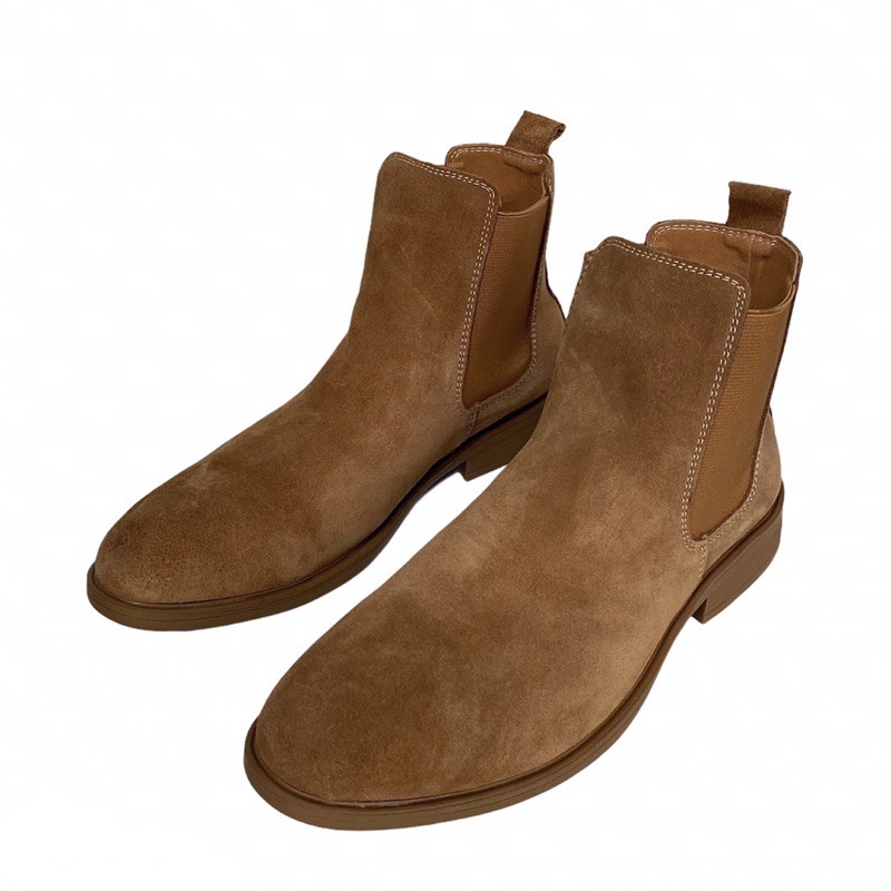 Giày da bò thật chelsea boots TEFOSS HN601 cao cổ vàng bò cao cấp size 38-44