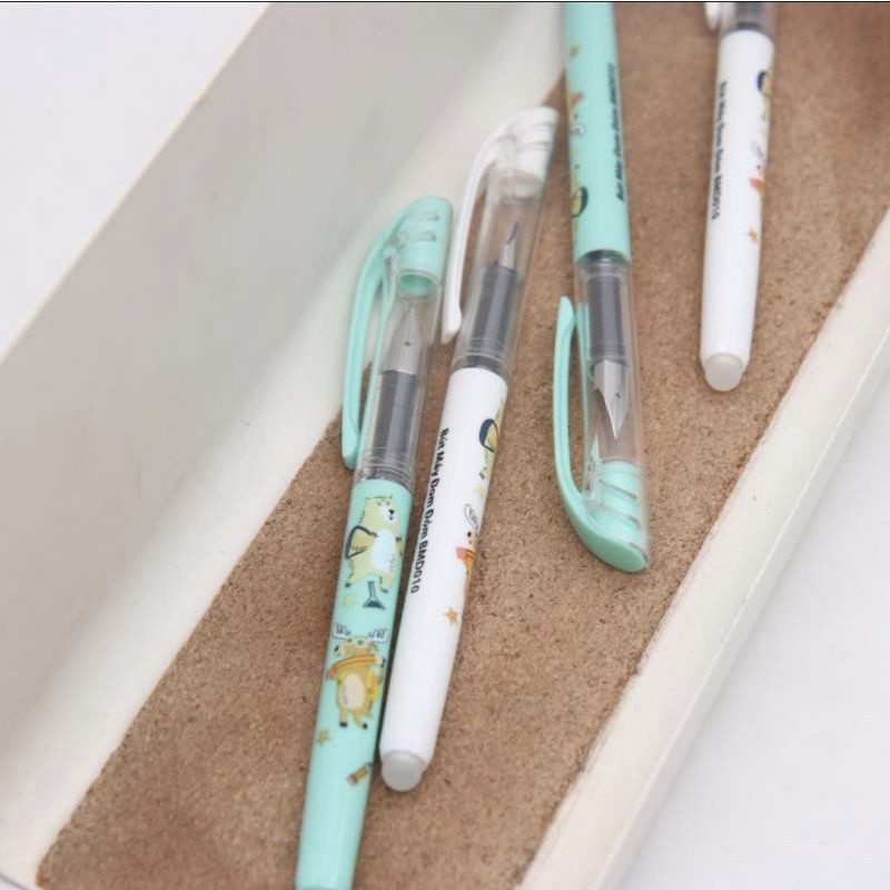 Bút máy xóa được hiệu Đom Đóm/Bút mực tẩy ngòi trơn