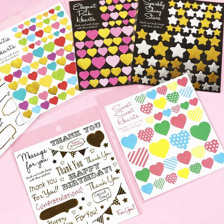 Sticker họa tiết sắc màu dán trang trí sổ tay (SN04)