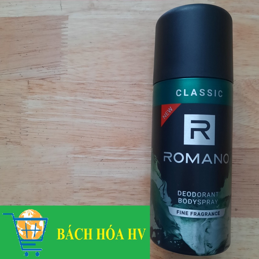 Xịt Khử Mùi Toàn Thân ROMANO 150ml - BACH HOA HV