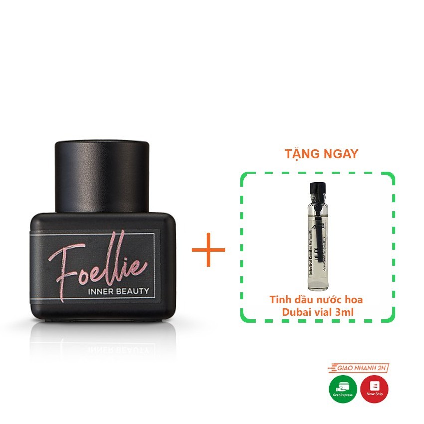 Nước hoa vùng kín Foellie 5ml đậm đặc, lưu hương, khử mùi hiệu quả cho cô bé, tặng kèm nước hoa dubai 3ml