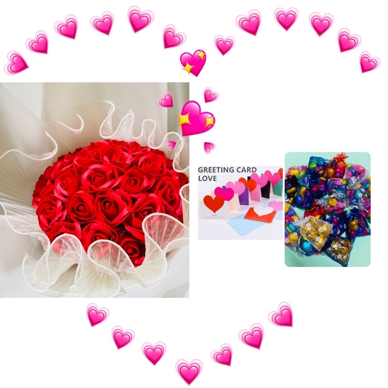 [ Ship hỏa tốc ] Valentine 14.02 ❤️ Bó Hoa sáp 19 bông giá rẻ tặng thiệp và sô-cô-la túi nhỏ