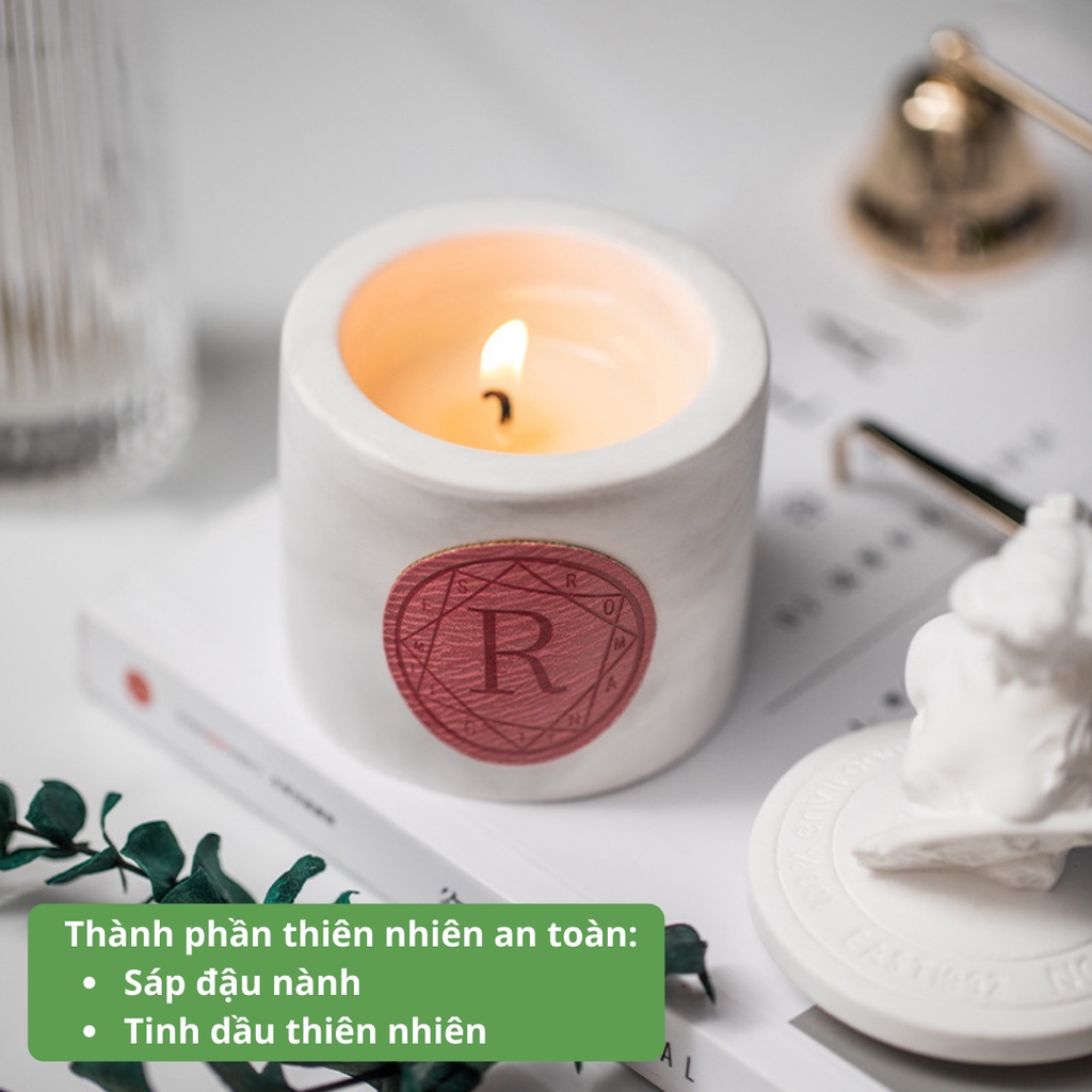 Set Nến Sáp Thơm Phòng Thiên Nhiên Candle Cup Tinh Dầu Thơm Không Khói Athena NEN18