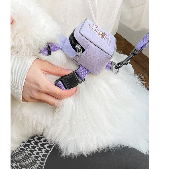 Dây dắt yếm kèm balo cho chó mèo mẫu mới 2022