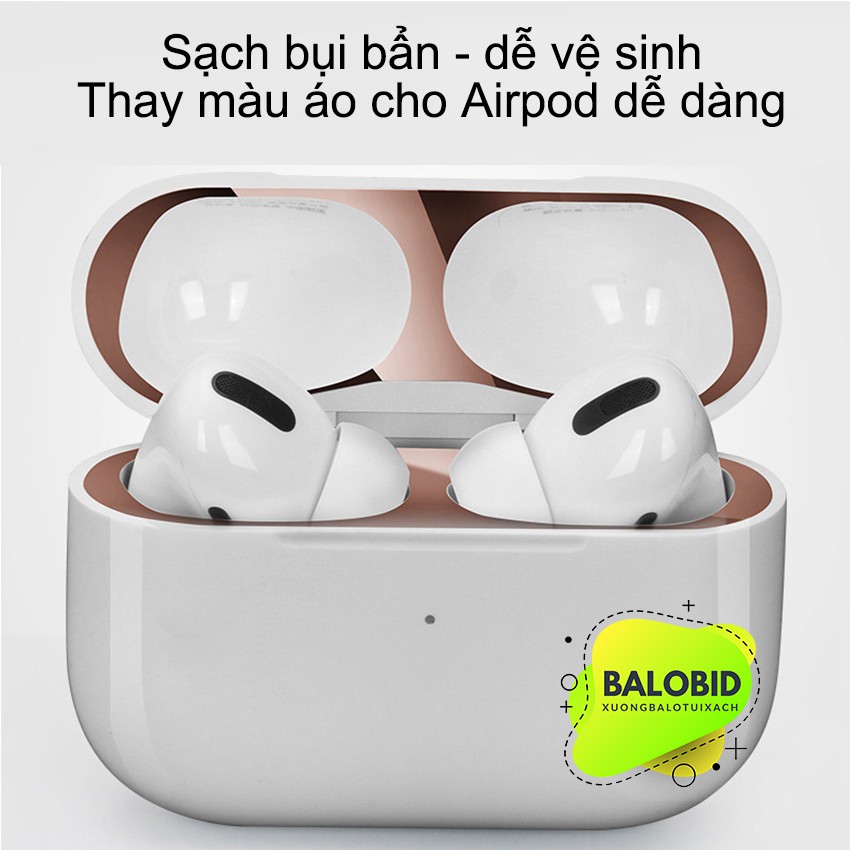 Miếng Dán Kim Loại Bảo Vệ Tai Nghe Bluetooth Airpod Pro Chất Lượng Cao Tính Năng Chống Bụi Bẩn TN004