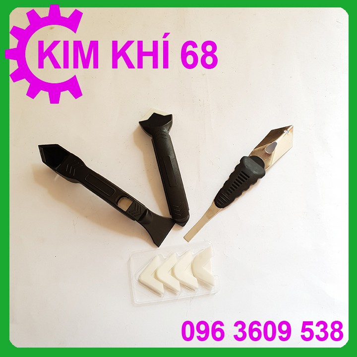 BỘ DỤNG CỤ MIẾT MẠCH KEO SILICON -  ĐẦU MIẾT KEO SILICONE APOLLO XÂY DỰNG