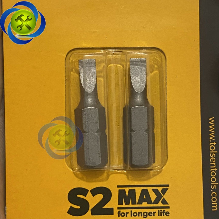 Mũi vít dẹp 4mm Tolsen 20202 ( 2 mũi x 25mm)