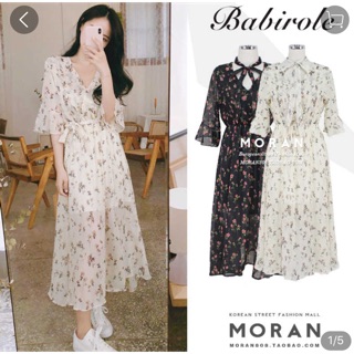 Đầm voan hoa Moran