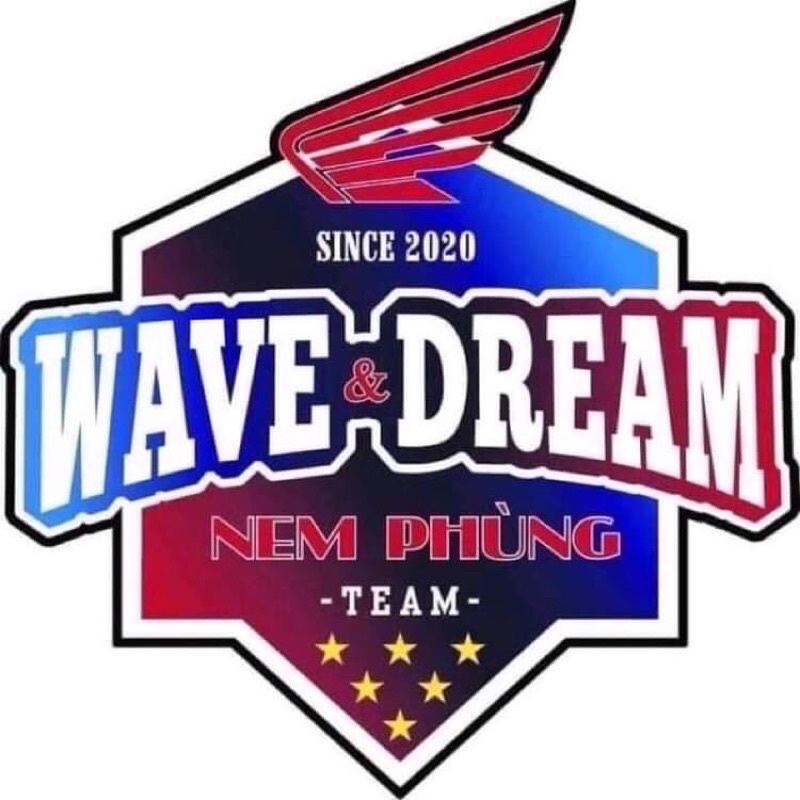 Tem logo WAVE -DREAM NEM PHÙNG siêu đẹp