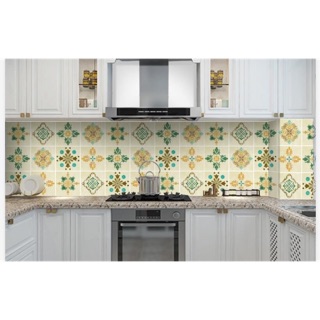 10m decal gạch bông dán bếp