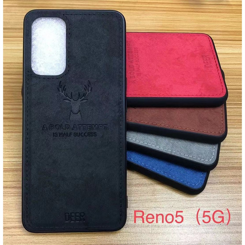 Ốp lưng Oppo Reno 5 / Reno 5 5G FREESHIP Từ 50k vân vải hươu thời trang chống sốc