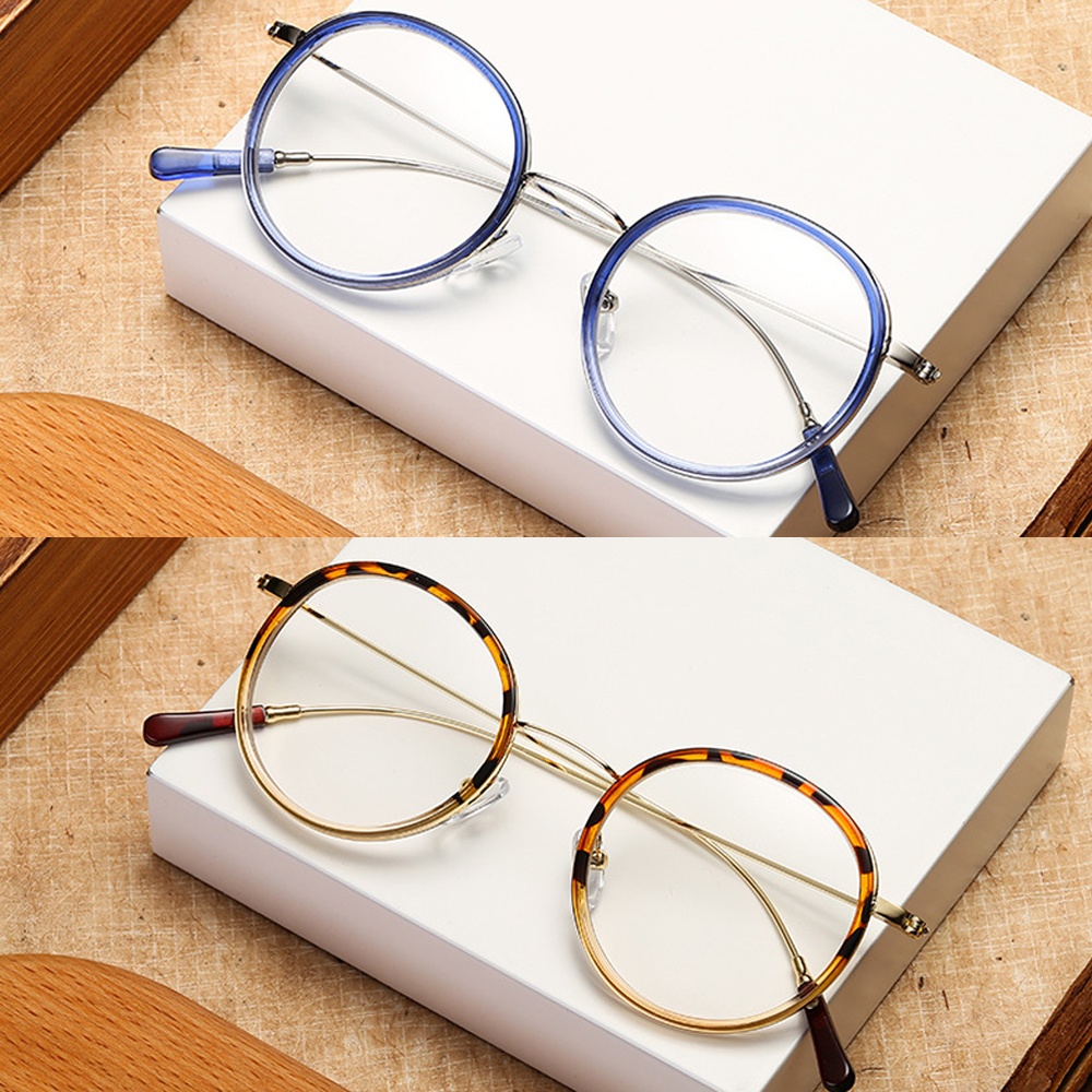 Mắt kính gọng kim loại hình tròn thời trang cổ điển cá tính