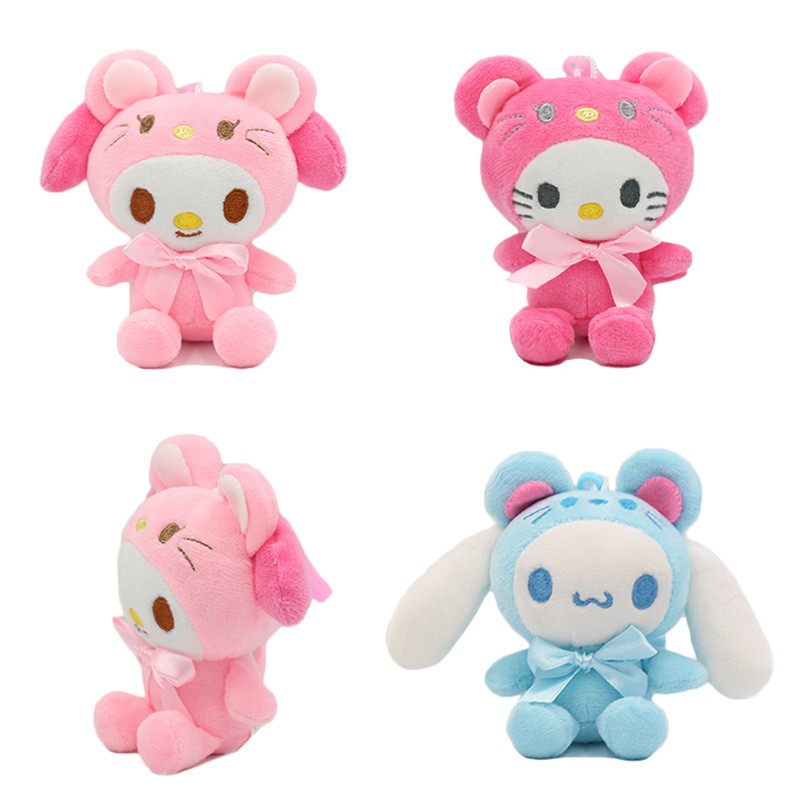 Thú nhồi bông đồ chơi hình mèo kitty / chó cinnamon / sanrio hoạt hình đáng yêu cho bé