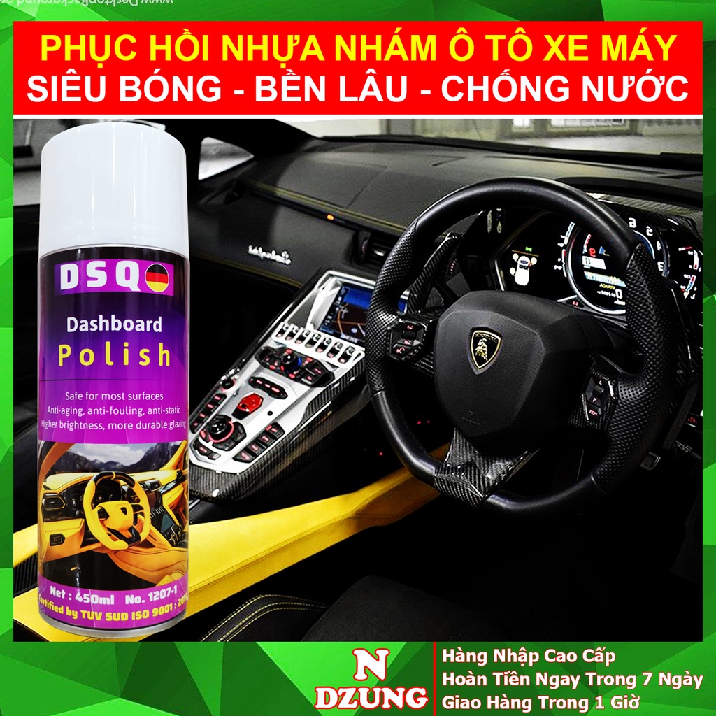 Phục Hồi Nhựa Nhám - Dưỡng Nhựa Nhám - Chống Lão Hóa Ghế Da, Đồ Da, Làm Mới Nội Thất Ô tô - DSQ DB Polish