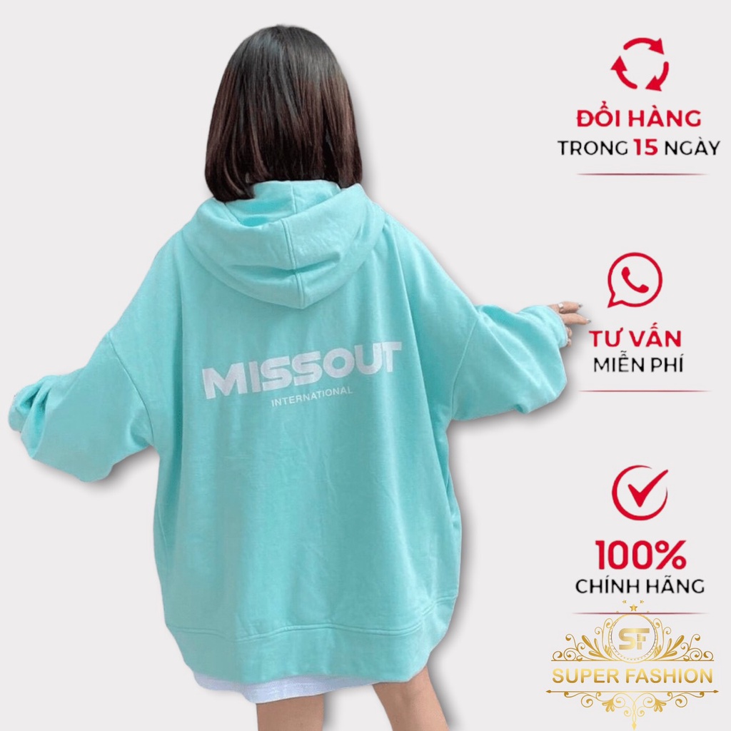 Áo khoác hoodie nữ có nón form rộng kiểu hoodie có dây kéo đi học thời trang Super fashion