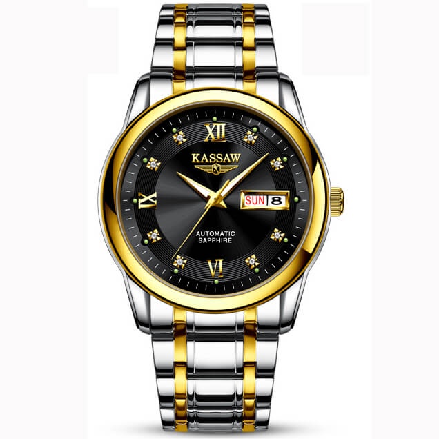 Đồng hồ nam chính hãng KASSAW K852-3 Kính sapphire ,chống xước,Chống nước ,BH 24 tháng,Máy cơ (Automatic) ,dây kim loại