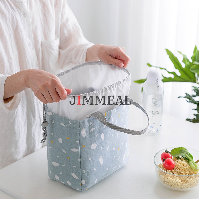 Túi Giữ Nhiệt Đựng Cơm Văn Phòng, Túi Đựng Cơm Giữ Nhiệt Có Quai Cầm Phong Cách Hàn Quốc