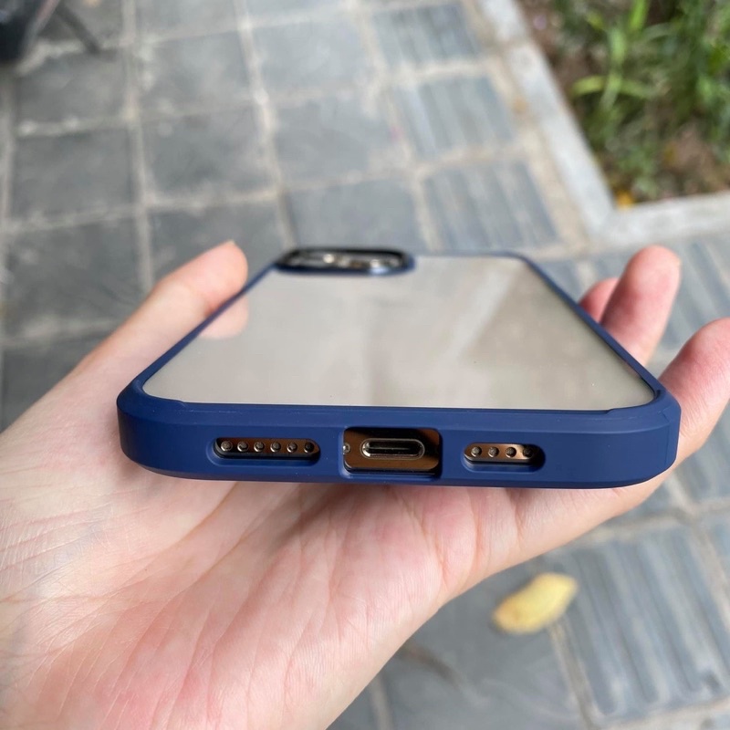 Ốp lưng Kính X-Level trong suốt, Nhám viền màu cho iPhone 13, 13 Pro, 13 Pro Max ôm máy không ố màu