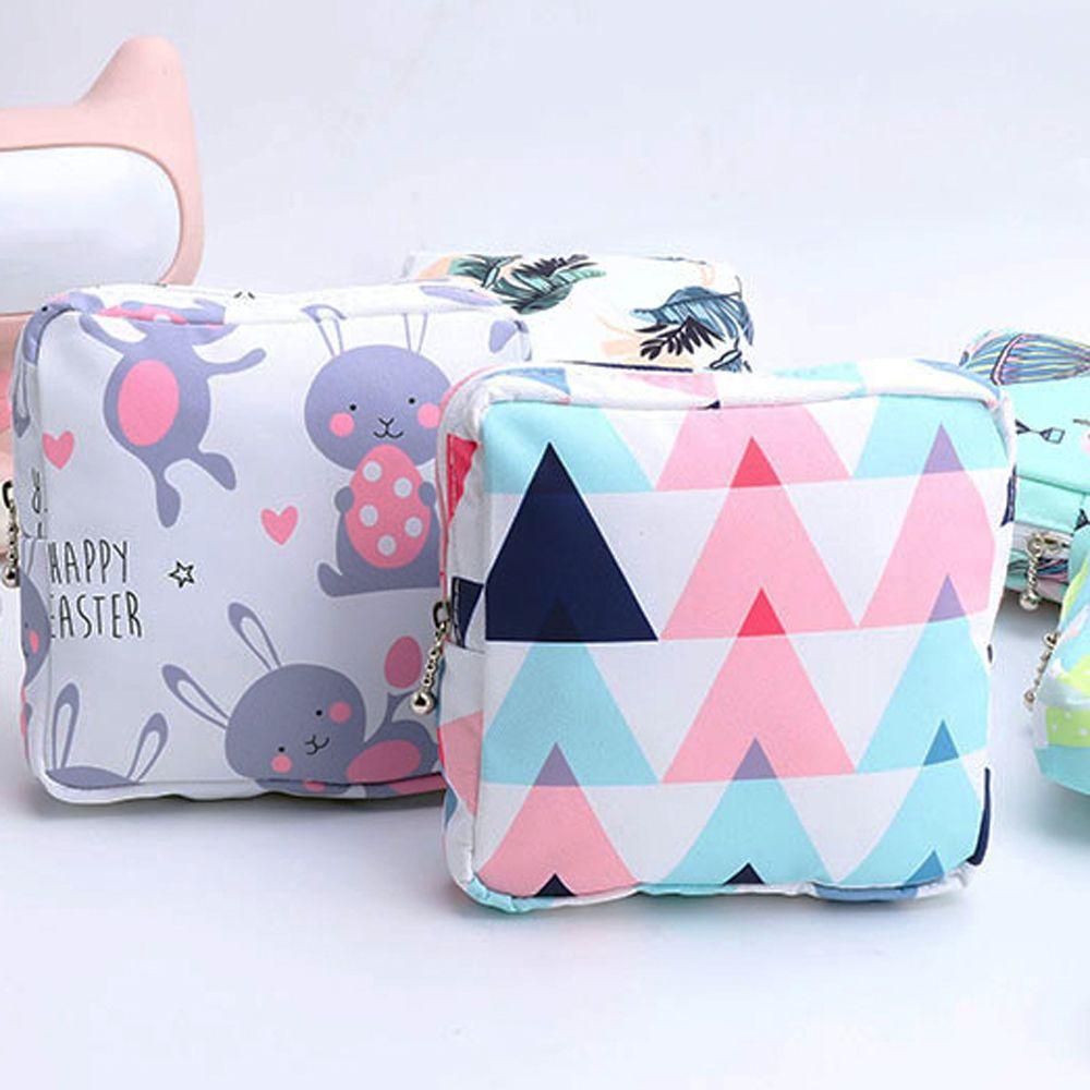 Túi Đựng Băng Vệ Sinh / Tai Nghe / Tiền Xu Có Khóa Kéo Tiện Dụng Mang Theo Du Lịch