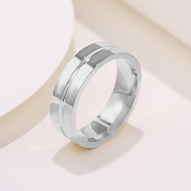 Nhẫn thép titan 8mm thời trang cho nam