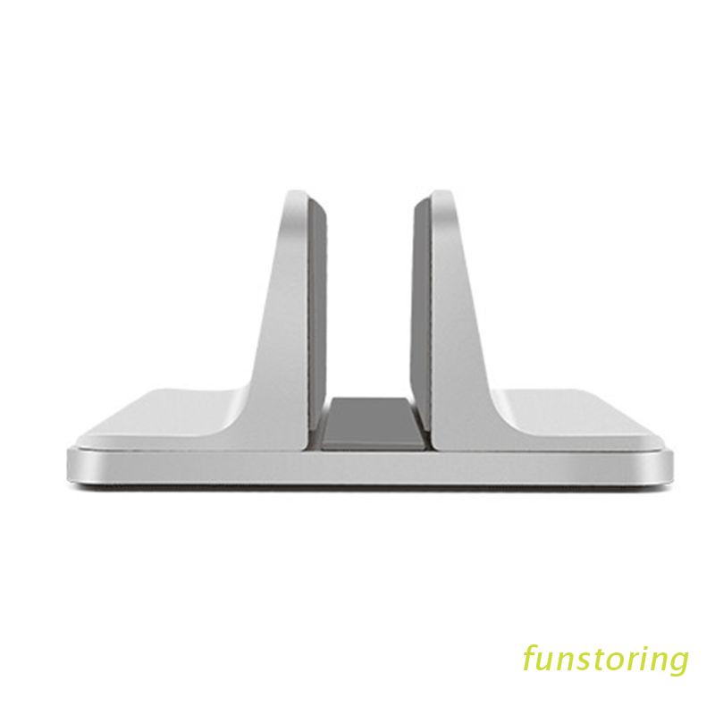 FUN Vertical Laptop Stand, Adjustable Laptop Holder Desktop Compatible with All MacBook/Surface/Lenovo/Dell/Gaming Laptops (Silver)