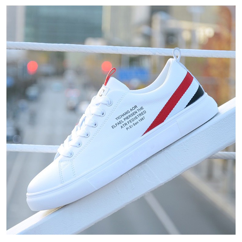 Giày nam sneaker chữ sườn Ychang1976 gót  kẻ màu đẹp mới  - giày nam xu hướng