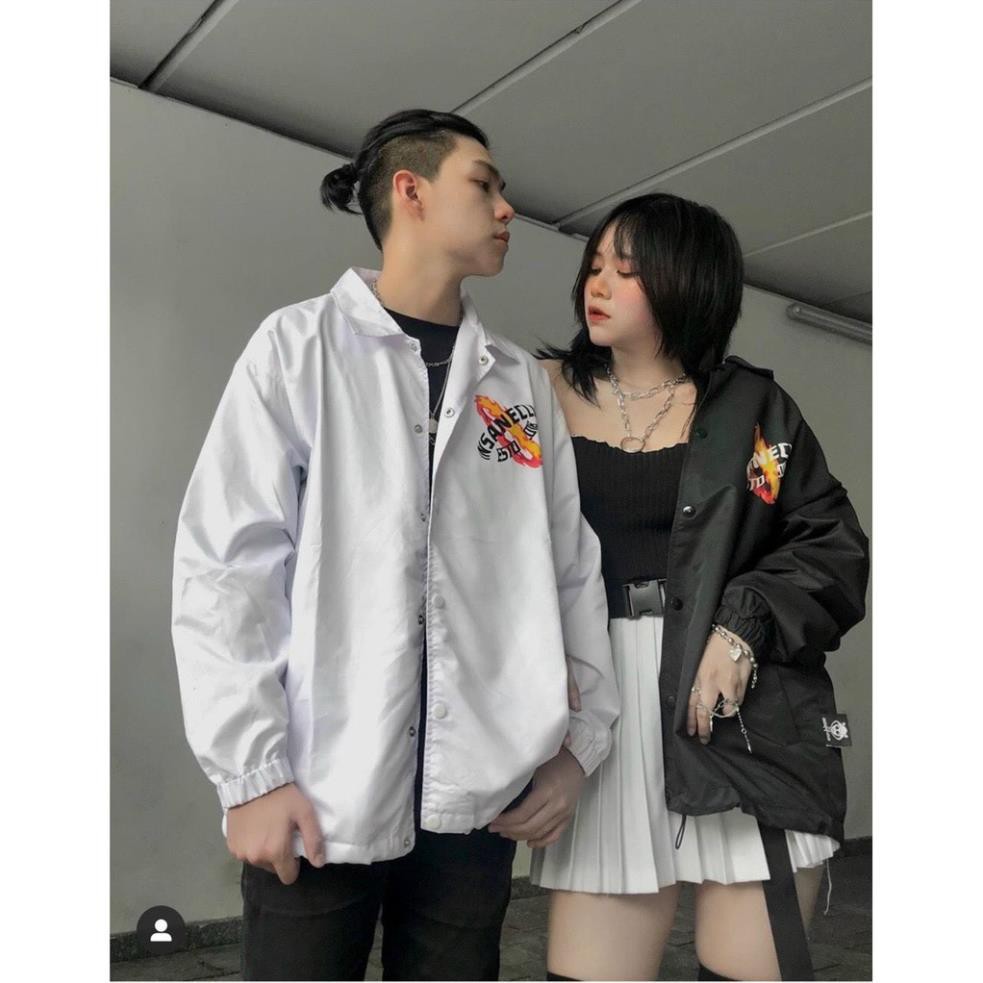 Áo khoác dù LOKI SHOP in hình BASED dành cho cặp đôi nam nữ 2 màu trắng đen, jacket form rộng phong cách unisex ulzzang