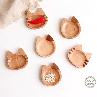 Đĩa gỗ đựng nước chấm/nước chấm in hình hoạt hình kiểu nhật bản sáng tạo