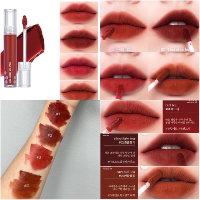 Son Kem Romand Milk Tea Velvet Tint trà sữa