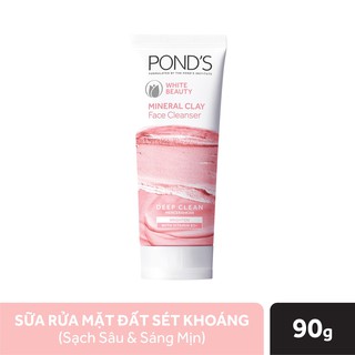Sữa rửa mặt Đất Sét Khoáng Sạch Sâu Sáng Da Ponds White Beauty Mineral Clay Face Cleanser 90gr