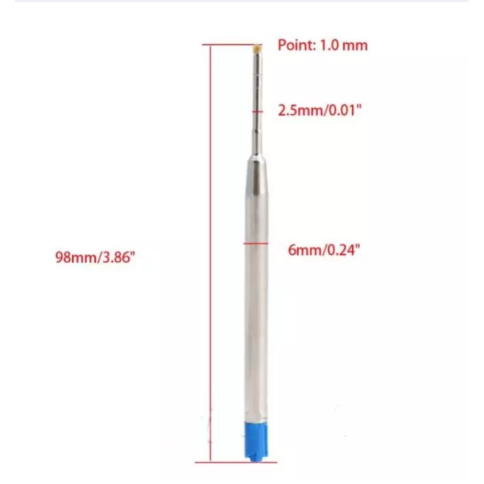 Ruột bút 💖HVP💖mực bi cao cấp 0.7mm, Ngòi bút bi, viết bi thân hợp kim-dành cho bút bi xoay  ra ngòi - Bút khắc tên