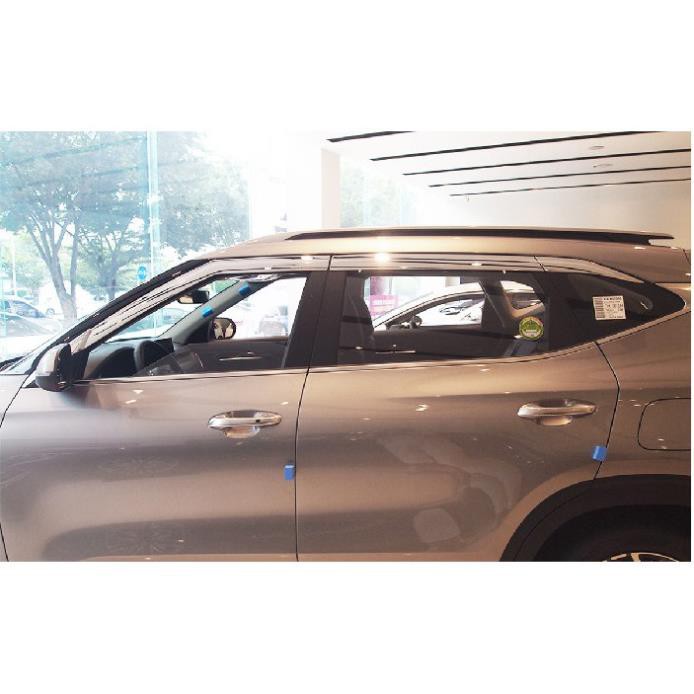 Vè che mưa xe Kia Seltos 2020- 2021 mạ crom Auto Clover, loại 6 chi tiết