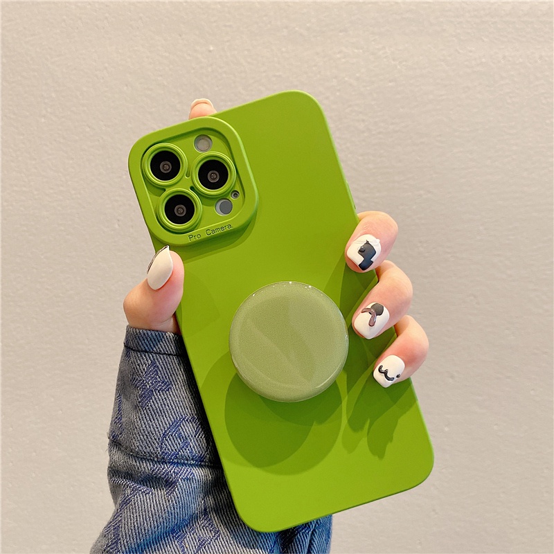 Ốp Điện Thoại Có Giá Đỡ Hình Tay Cầm Màu Nâu / Cà Phê Cho iPhone 11 12 Pro Max 14 Max XR X XS 7 8 Plus SE 2020 13 Pro