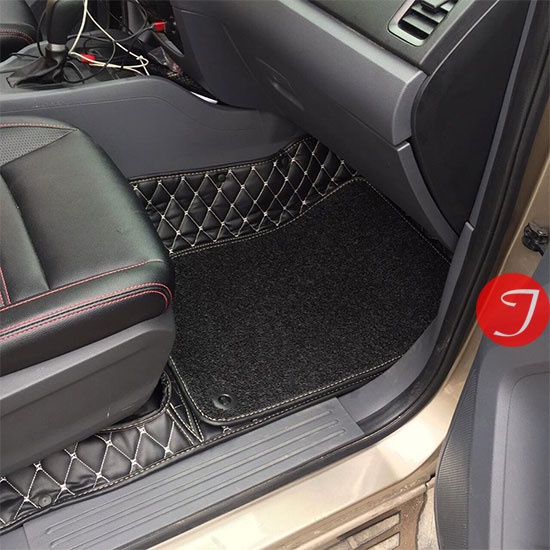 Lót sàn 6D xe Mazda BT50 chống nước, không mùi, phủ kín sàn xe