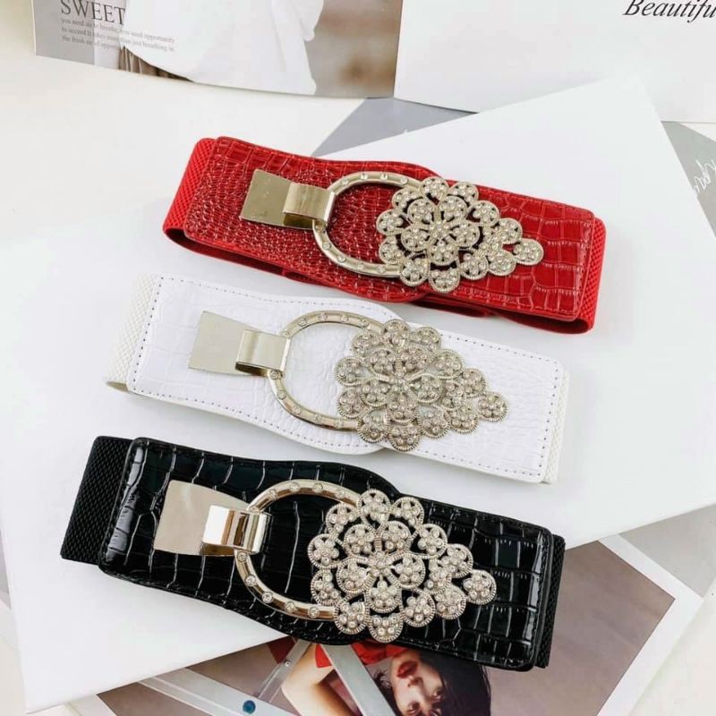 💖 Đai váy nữ loại chốt móc mặt đính hạt hàng đẹp MN999