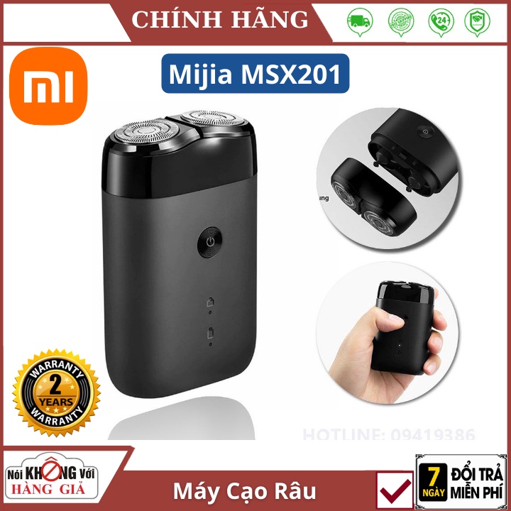 Máy Cạo Râu Mini Xiaomi Mijia MSX201 Bản Nâng Cấp - Chống Nước, Vệ Sinh Dễ Dàng, Lưỡi Dao Kép Êm Ái, Dễ Chịu