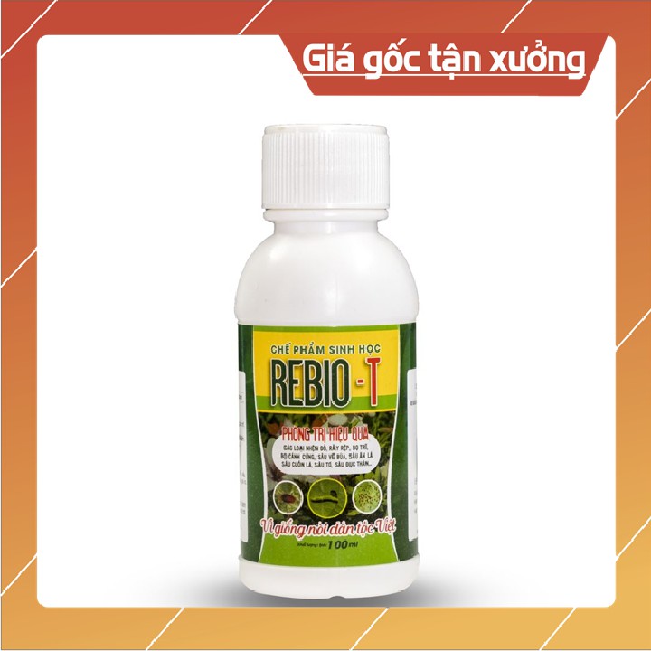 Chế phẩm 𝐑𝐄𝐁𝐈𝐎 𝐓 𝟏𝟎𝟎𝐦𝐥 Đặc trị nhện đỏ, bọ trĩ,rầy rệp, sâu ăn lá, sâu cuốn lá, sâu vẽ bùa... trên rau màu, cây ăn quả