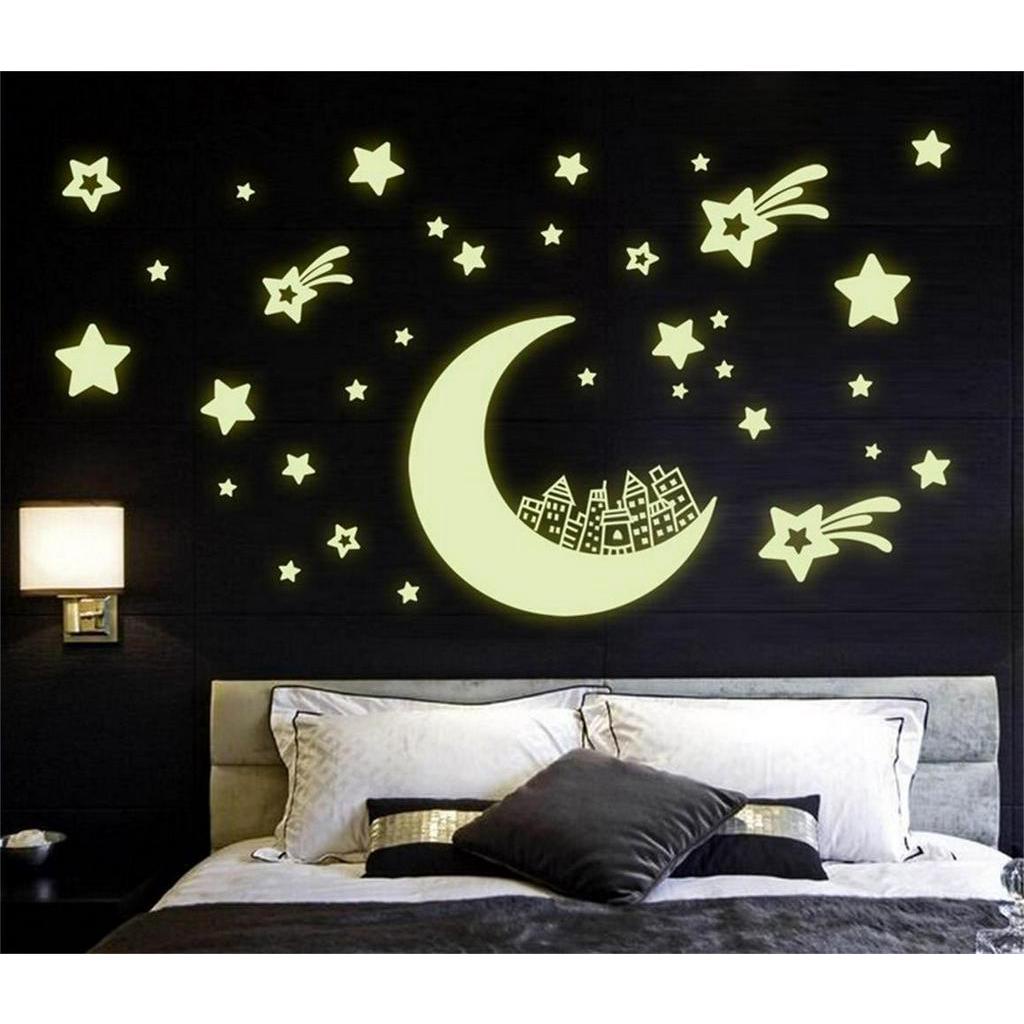 Giấy Dán Tường Dạ Quang 4 Kiểu Độc Đáo Trang Trí Nhà Cửa