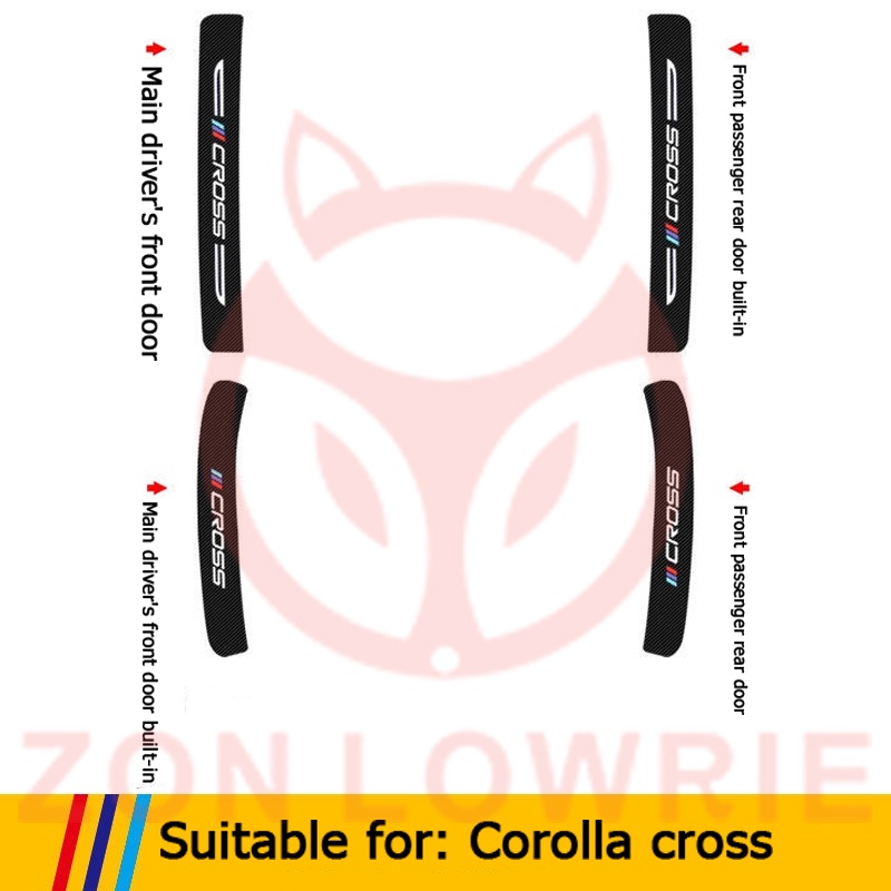 Miếng Dán Sợi carbon Chống Trầy Trang Trí Bảo Vệ Bàn Đạp Xe Hơi toyota cross 2019-2022 corolla cross cc