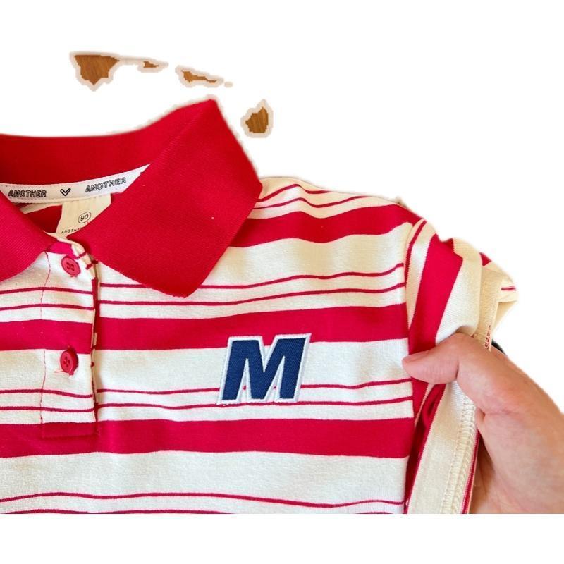 Áo polo Tay Ngắn Họa Tiết Kẻ Sọc Bằng Cotton 100 Thời Trang Mùa Hè Cho Bé Trai