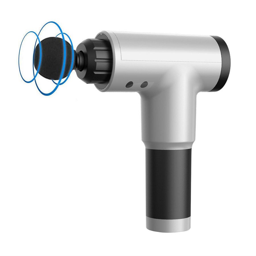 Máy Massage Cầm Tay Fascial Gun 2021, Súng Massage 4 Đầu 6 Chế Độ Fascial Giảm Căng Cơ, Trị Nhức Mỏi Vai Gáy