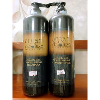 Cặp dầu gội xả phục hồi tóc argan deluxe 1000ml x 2