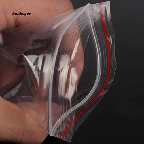 100 túi nhựa miết miệng khóa zip có thể tái sử dụng