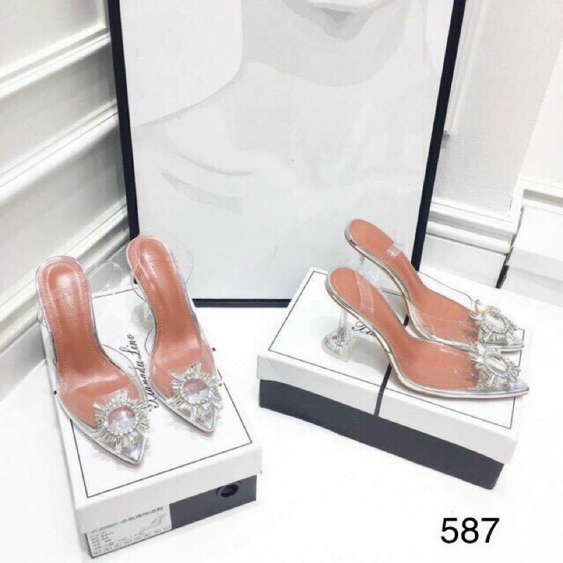 Sandal quai trong đá tròn mã 587