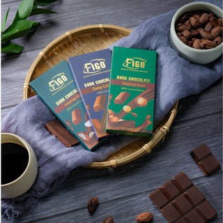 (Tặng +1 Socola) Combo 3 hộp kẹo sô cô la đen đắng 85% cacao ít đường + 80% cacao dừa + 80% cacao Hạt Macca 50g Figo
