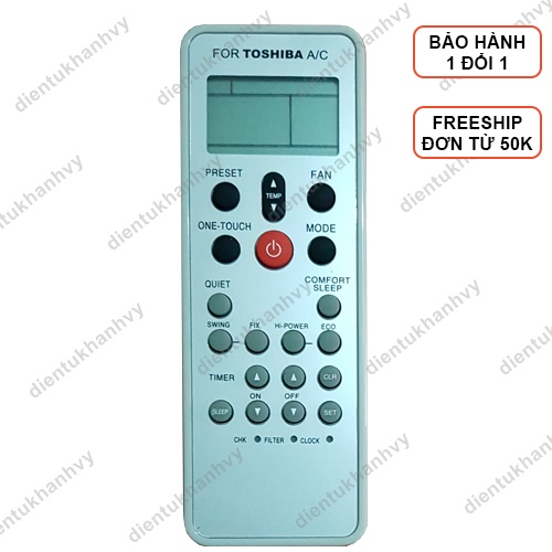 Remote điều khiển máy lạnh Toshiba 1 chiều chất lượng cao giá rẻ